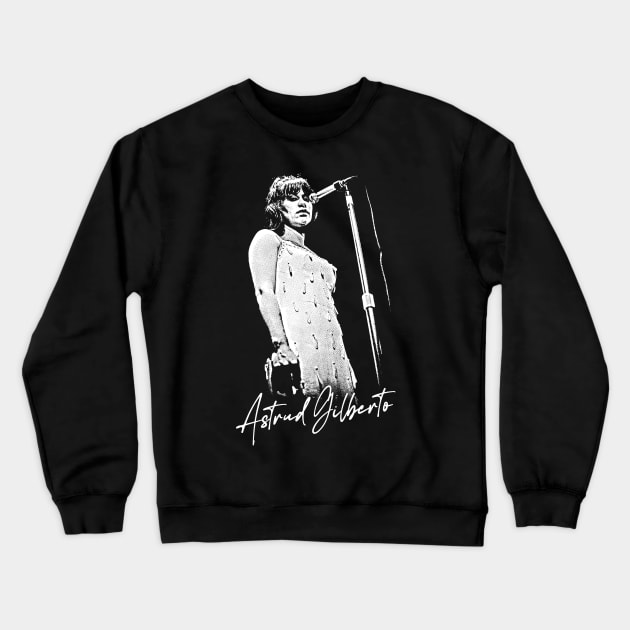 Astrud Gilberto  -  Retro Original Fan Design Crewneck Sweatshirt by DankFutura